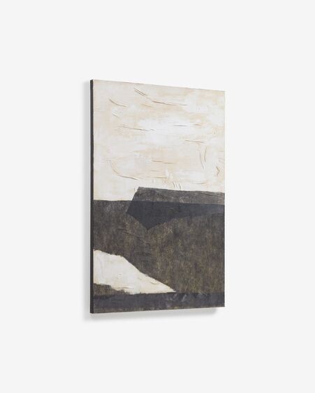 Lienzo Zanila blanco y negro 60 x 90 cm