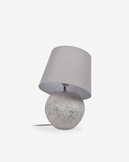 Lámpara de mesa Marcela de cerámica con acabado gris