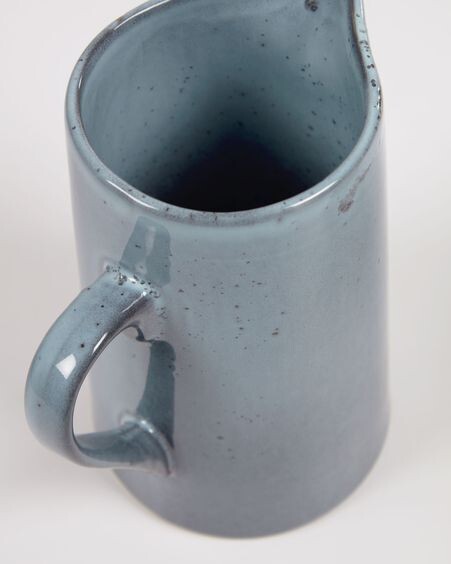 Jarra de leche Airena de cerámica azul