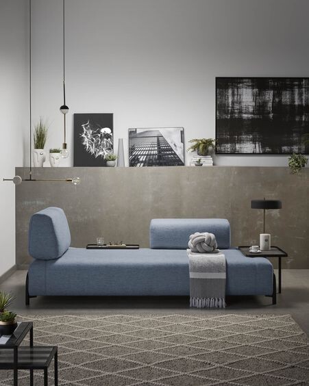 Módulo Compo 3 plazas azul 232 cm
