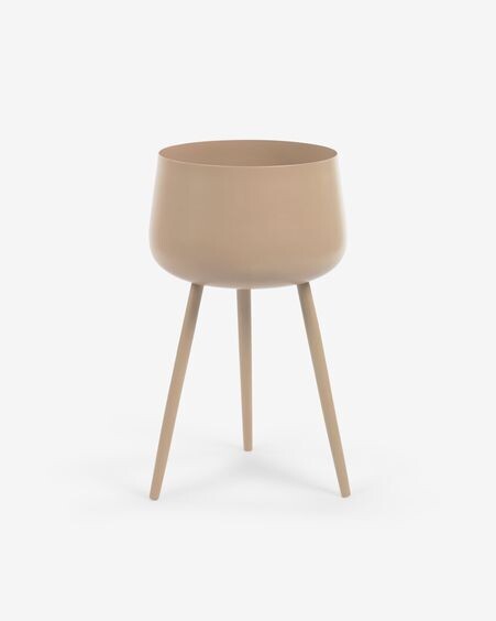 Macetero Apia de metal beige Ø 18 cm