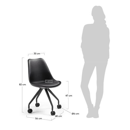 Silla de escritorio Ralf negro
