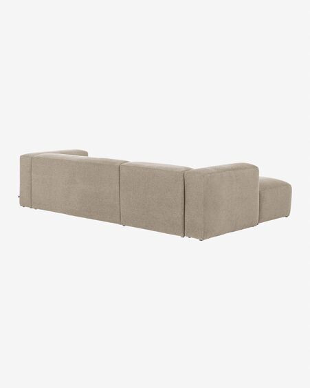 Sofá Blok 3 plazas chaise longue izquierdo beige 300 cm