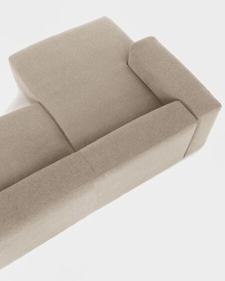 Sofá Blok 3 plazas chaise longue izquierdo beige 300 cm