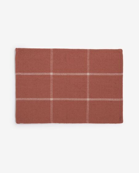 Set Micaela de 2 individuales 100% PET terracota