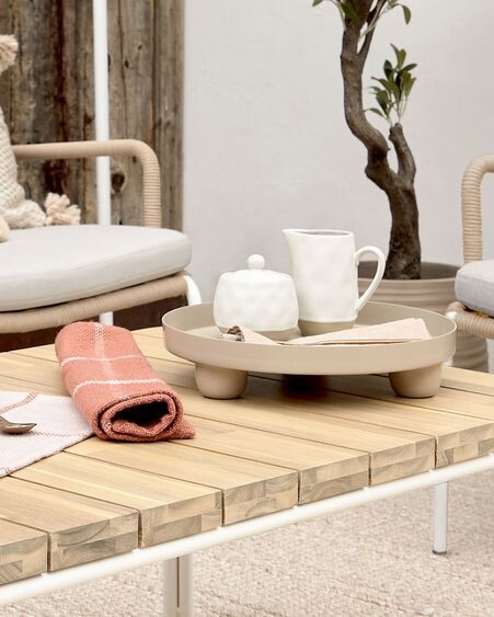 Set Micaela de 2 individuales 100% PET terracota