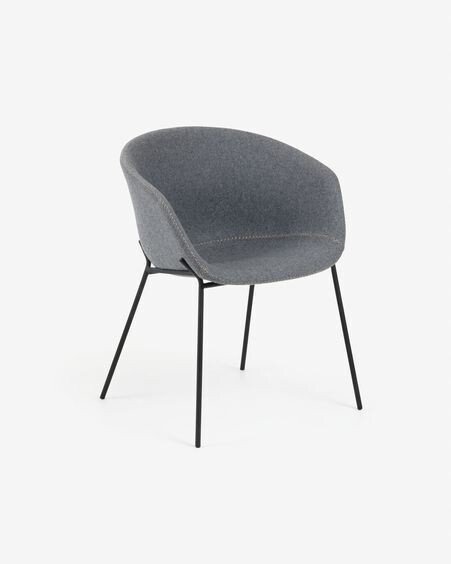 Silla Yvette lana gris