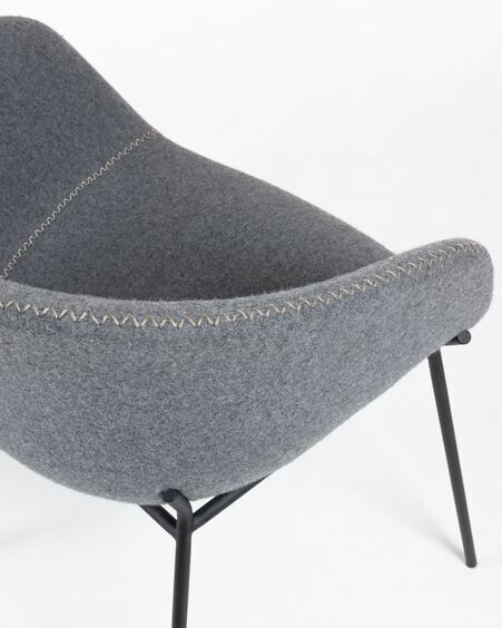Silla Yvette lana gris