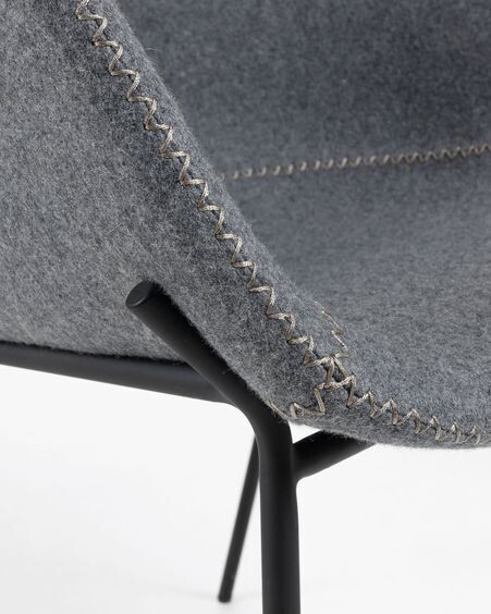 Silla Yvette lana gris
