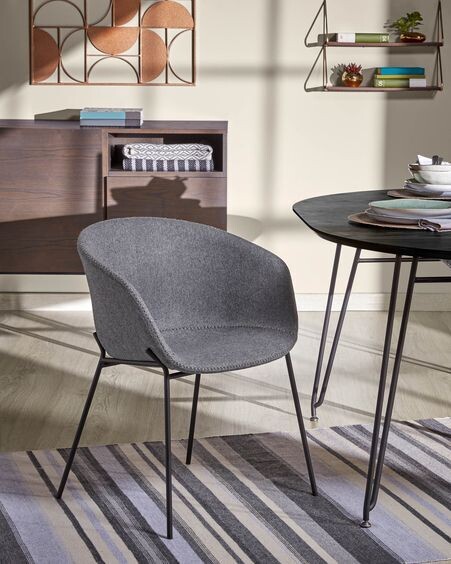Silla Yvette lana gris