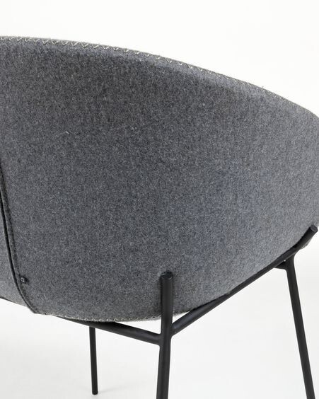 Silla Yvette lana gris