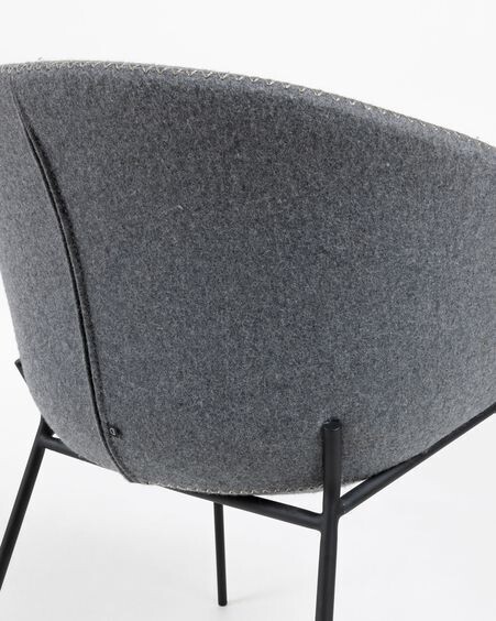 Silla Yvette lana gris