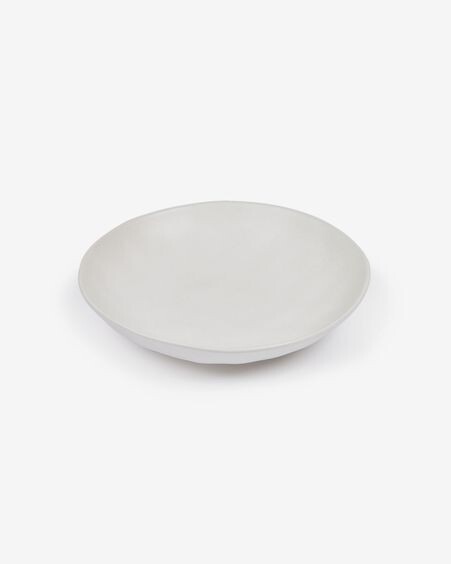 Plato hondo Ryba porcelana blanco y marrón
