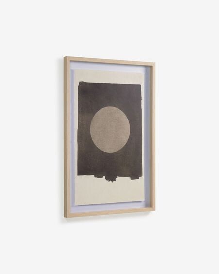 Cuadro Naira círculo negro 60 x 90 cm