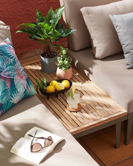 Planta artificial Eucalipto con maceta de cerámico marrón 25 cm