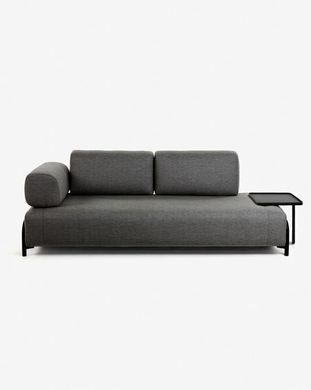 Módulo Compo 3 plazas gris oscuro 232 cm