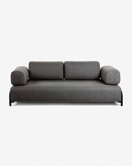 Módulo Compo 3 plazas gris oscuro 232 cm