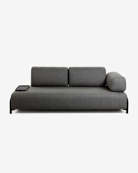 Módulo Compo 3 plazas gris oscuro 232 cm