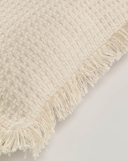 Funda de cojín Amarilys 100% algodón blanco 45 x 45 cm