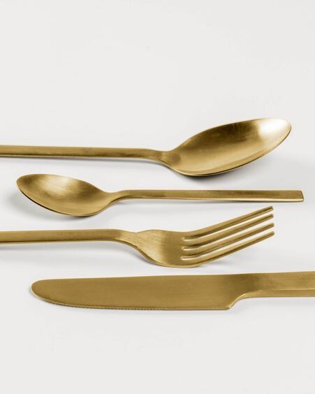 Set Lite de 16 cubiertos dorado