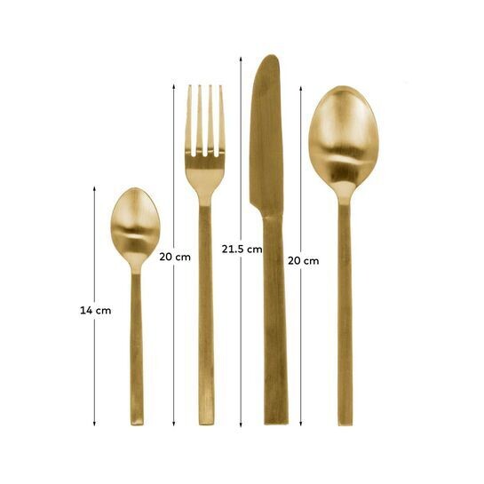Set Lite de 16 cubiertos dorado