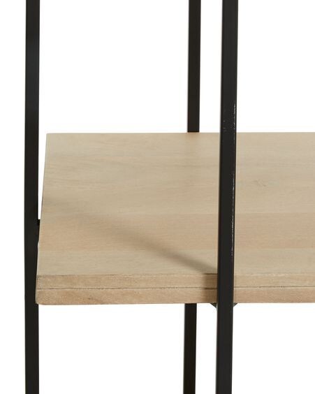 Estantería Palmia de madera maciza de mango y metal acabado negro 100 x 191 cm
