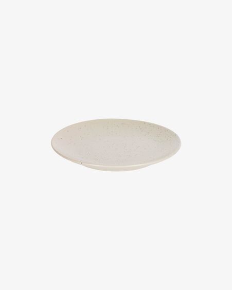Plato de postre Aratani de  cerámica blanco