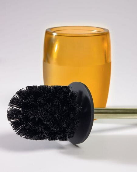 Escobilla de baño Maive de resina amarillo