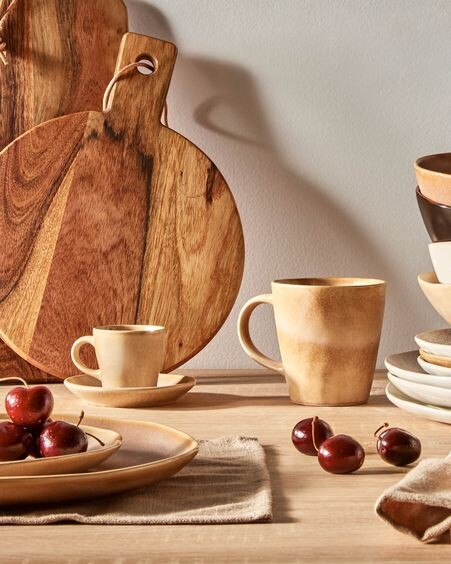 Tabla de servir redonda Salma madera maciza acacia