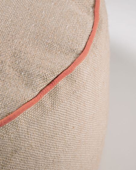 Puf exterior Dalila de PET beige Ø 60 cm
