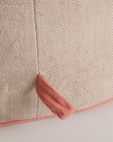 Puf exterior Dalila de PET beige Ø 60 cm