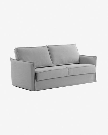 Sofá cama Samsa 2 plazas poliuretano gris 140 cm
