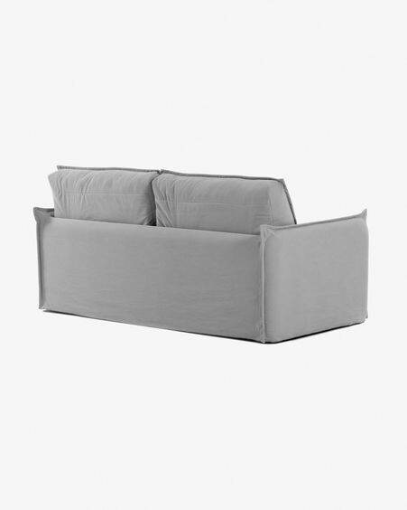 Sofá cama Samsa 2 plazas poliuretano gris 140 cm
