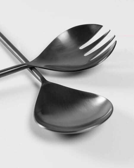 Set Fer de 2 cubiertos para ensalada negro