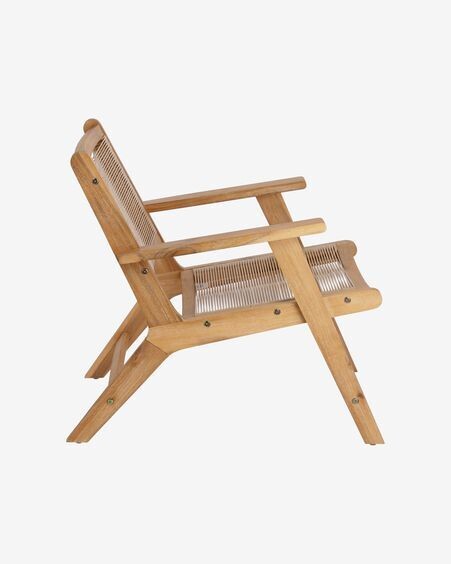 Sillón Geralda madera maciza acacia con acabado natural FSC 100%