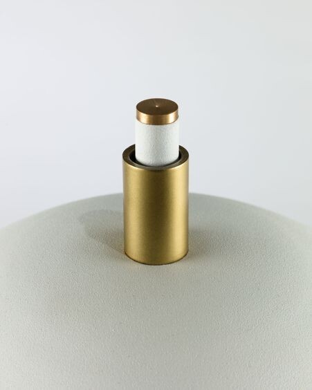 Lámpara de mesa Sisina de metal blanco