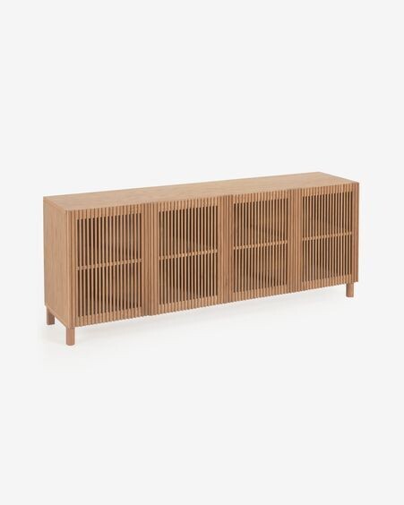 Aparador Beyla de madera maciza y chapa de roble 180 x 71,5 cm FSC 100 %