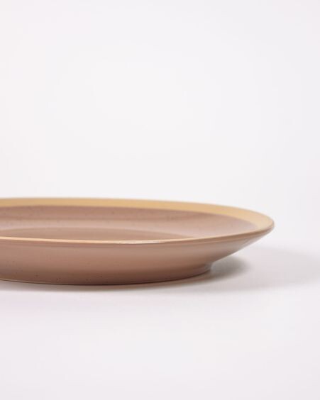 Plato de postre Tilia de cerámica marrón claro