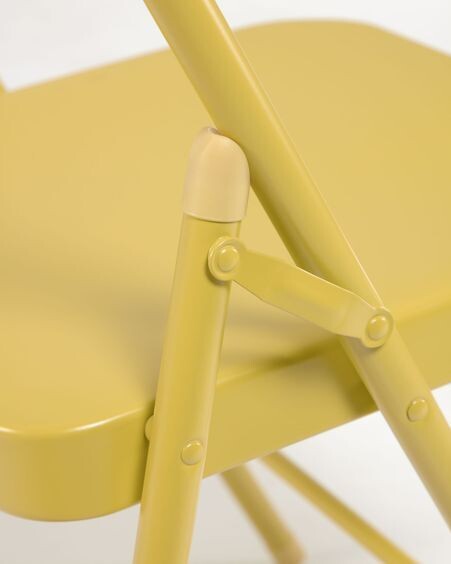 Silla plegable Aidana de metal mostaza
