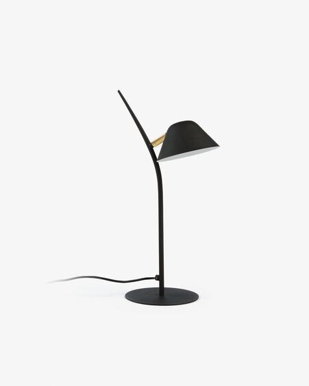 Lámpara de mesa Aurelia de acero con acabado negro