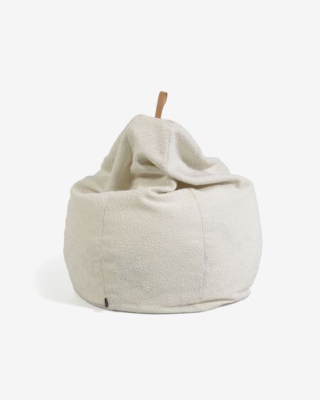 Puf Vicka borreguito blanco Ø 70 cm