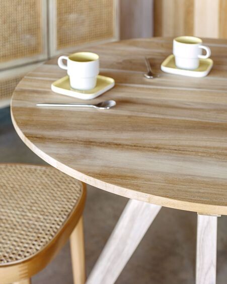 Mesa redonda Maial madera maciza teca Ø 90 cm