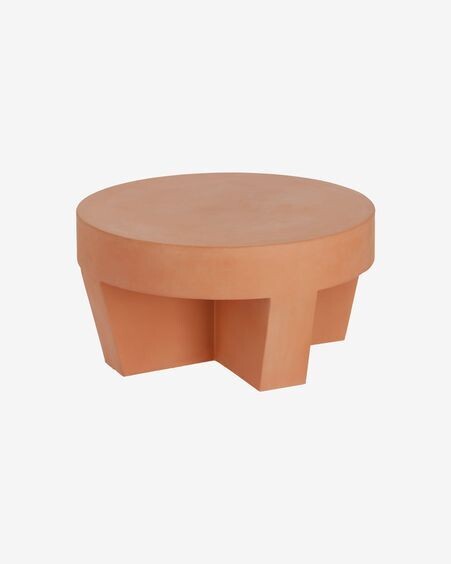 Mesa de centro redonda exterior Vilena de terracota Ø 60 cm
