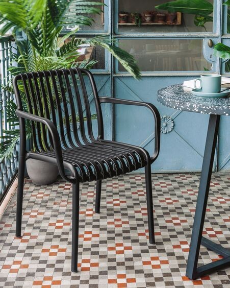 Silla de exterior Isabellini negro