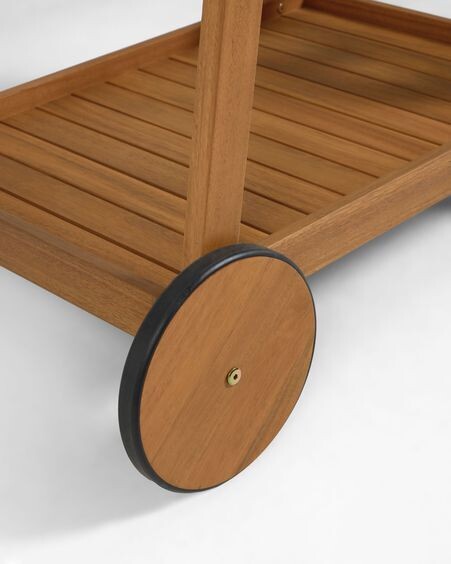 Mesa camarera de exterior Felisa madera maciza acacia 55 x 73 cm FSC 100%
