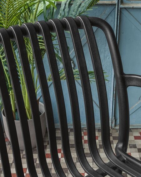 Silla de exterior Isabellini negro