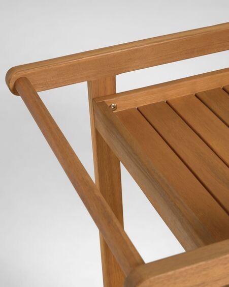 Mesa camarera de exterior Felisa madera maciza acacia 55 x 73 cm FSC 100%