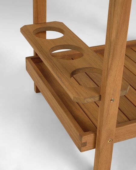 Mesa camarera de exterior Felisa madera maciza acacia 55 x 73 cm FSC 100%