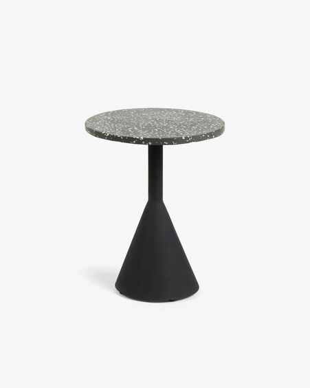 Mesa auxiliar Delano Ø 40 cm negro