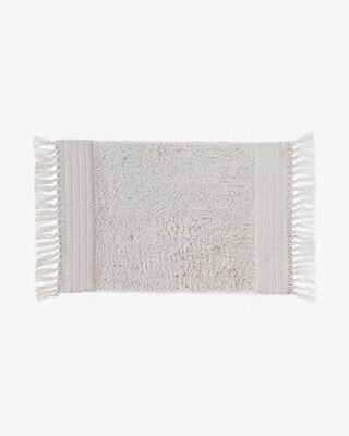Alfombra de baño Nilce 100% algodón blanco 40 x 60 cm